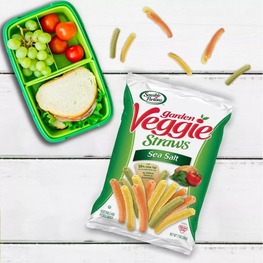 Blunon Veggie Straw Variety Pack – Garden Sea Salt, Cheddar Cheese & Zesty Ranch, 30-Count Gluten Free Snack Box