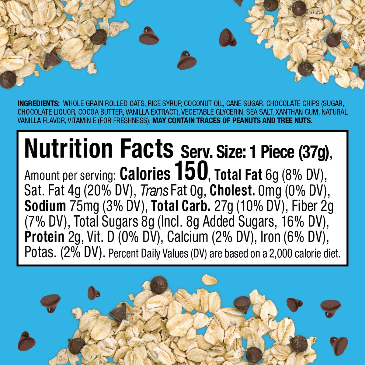 Bobo's Oat Bites Chocolate Chip Variety – Plant-Based, Gluten Free, 30 ct