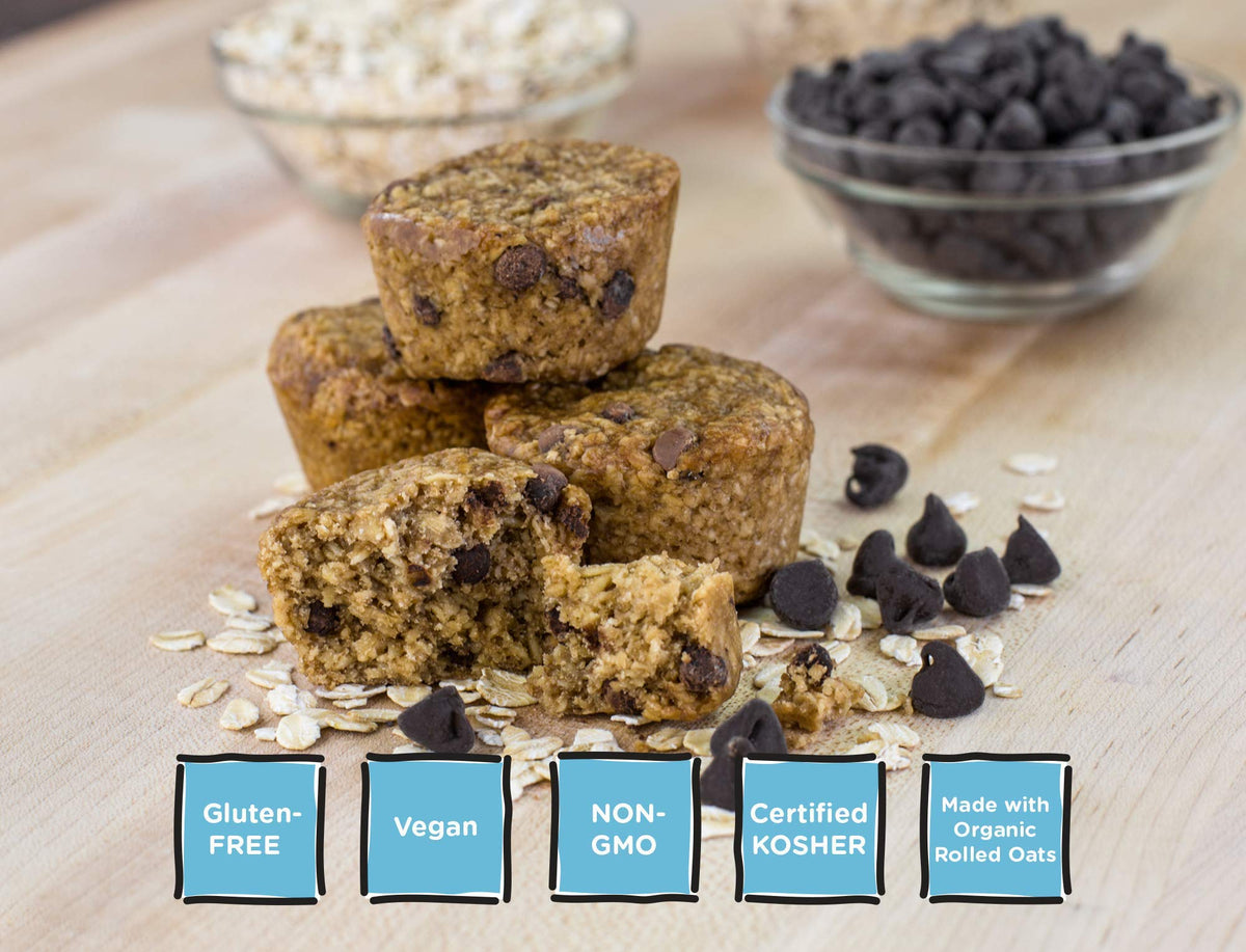 Bobo's Chocolate Chip Oat Bites – Gluten Free, Plant-Based Oat Snacks (30 Count)