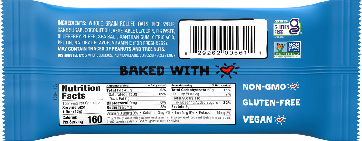 Bobo's Fig Bars Variety – Original & Blueberry (12 Bars) | Gluten Free, Plant-Based, Whole Grain Oats