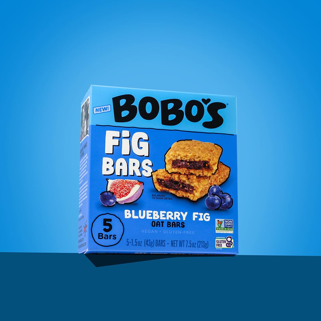 Bobo's Fig Bars Variety – Original & Blueberry (12 Bars) | Gluten Free, Plant-Based, Whole Grain Oats
