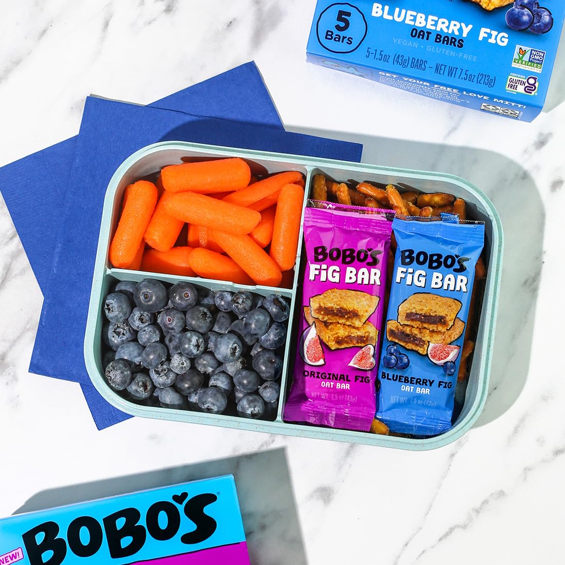 Bobo's Fig Bars Variety – Original & Blueberry (12 Bars) | Gluten Free, Plant-Based, Whole Grain Oats