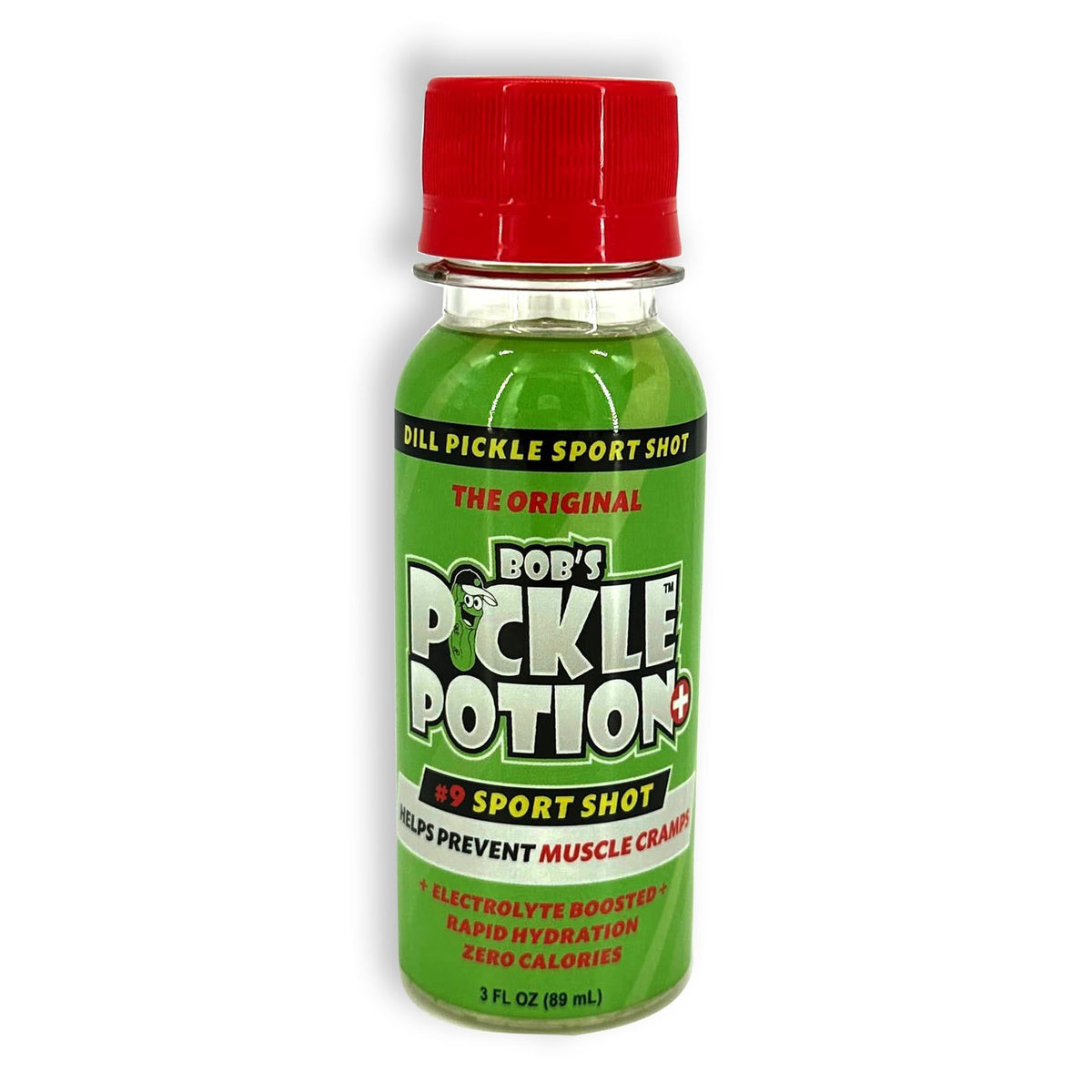 Bob's Pickle Potion Plus #9 Sport Shot – 3 oz Electrolyte Pickle Juice Shots (Pack of 12) Dill Pickle Plus