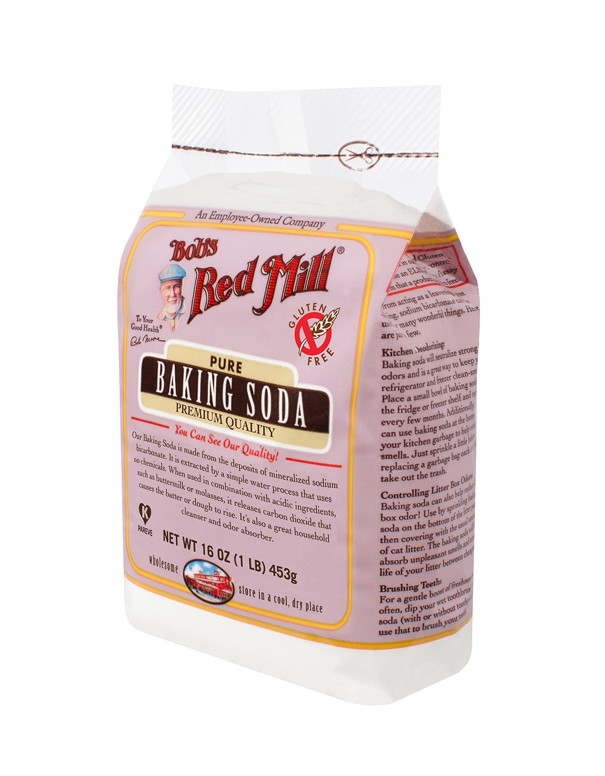 Bob's Red Mill Baking Soda, 16 Oz (4 Pack) – Pure Sodium Bicarbonate for Baking & Everyday Use