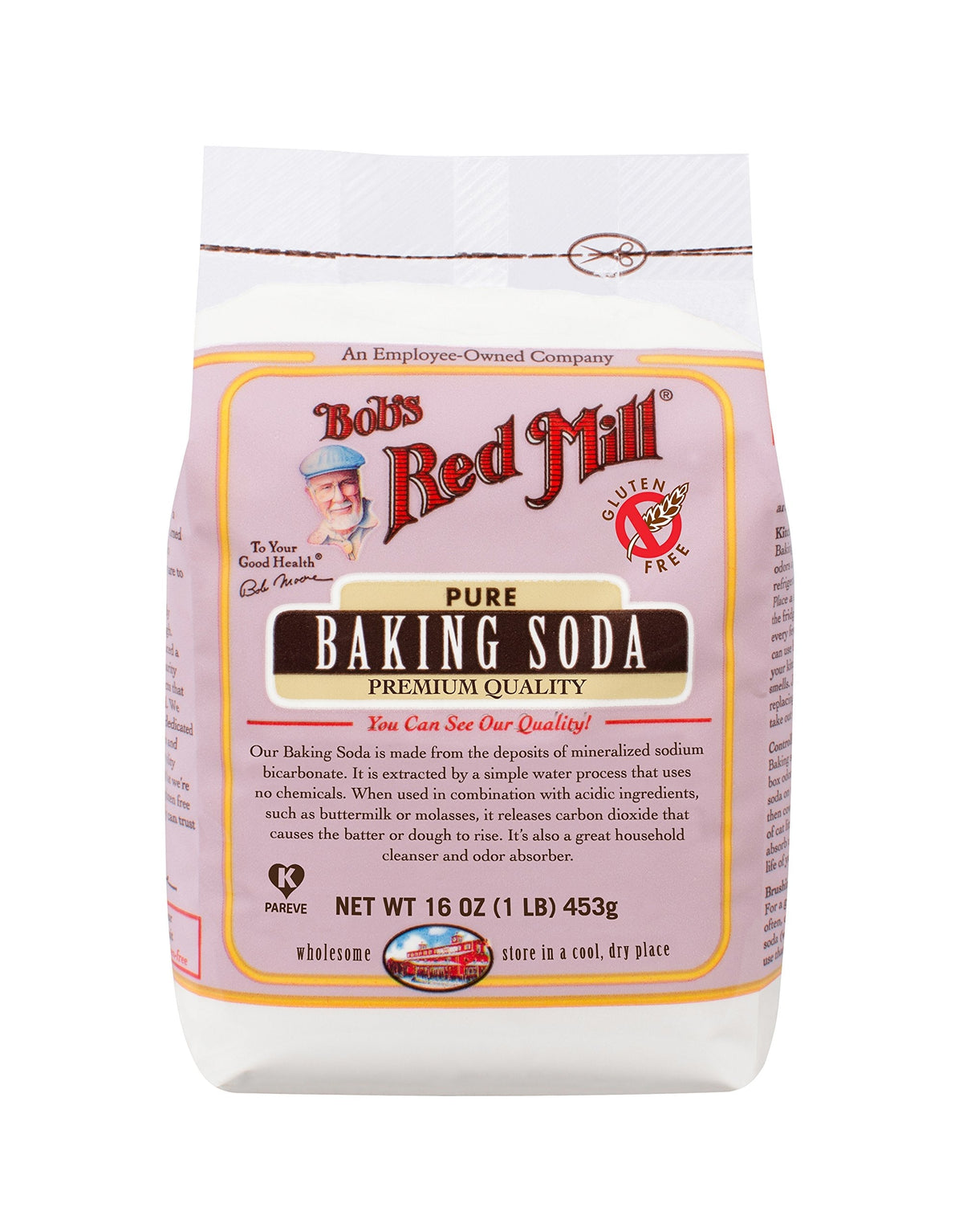 Bob's Red Mill Baking Soda, 16 Oz (4 Pack) – Pure Sodium Bicarbonate for Baking & Everyday Use
