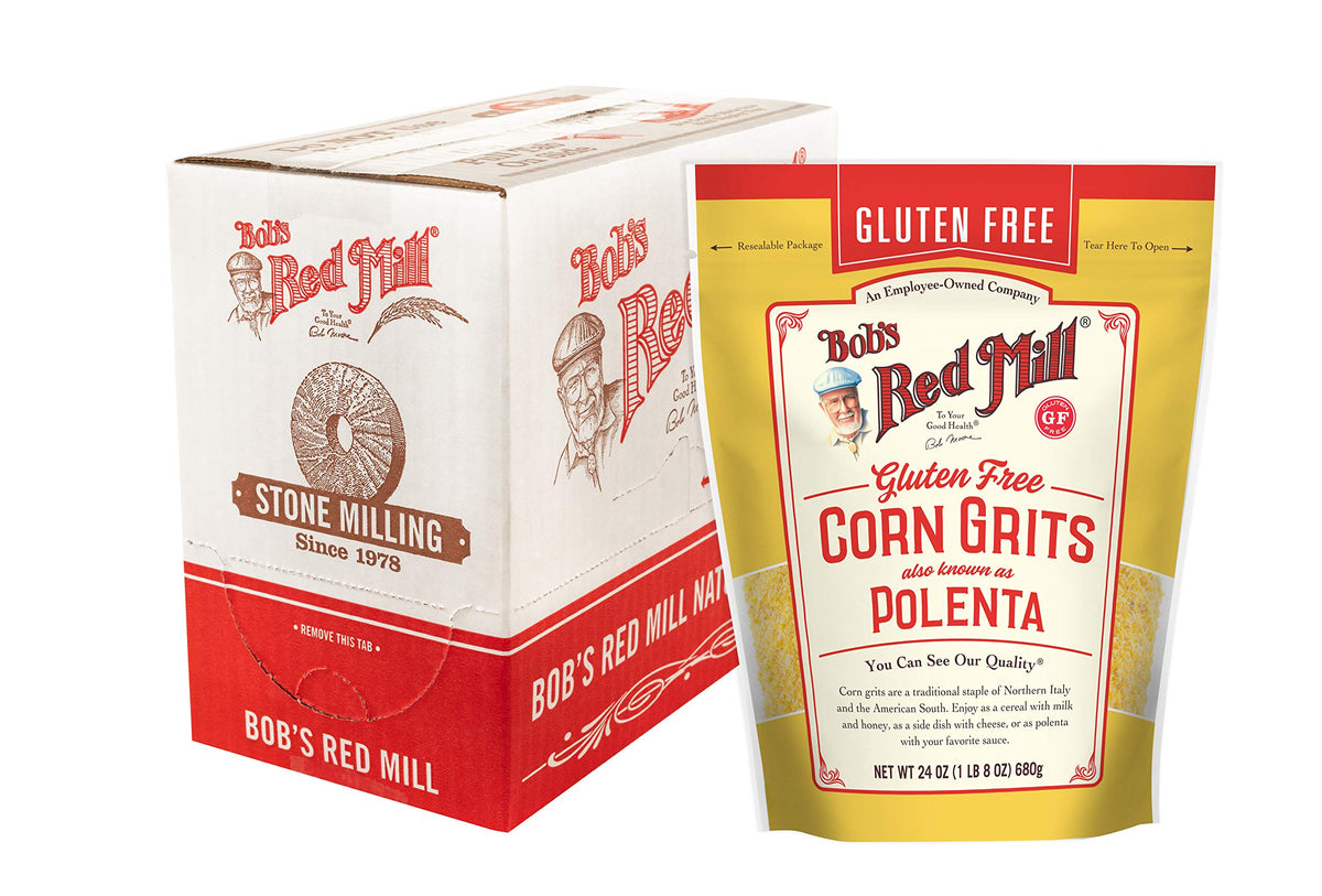 Bob's Red Mill Gluten Free Corn Grits/Polenta, 24oz (Pack of 4) – Vegan & Kosher