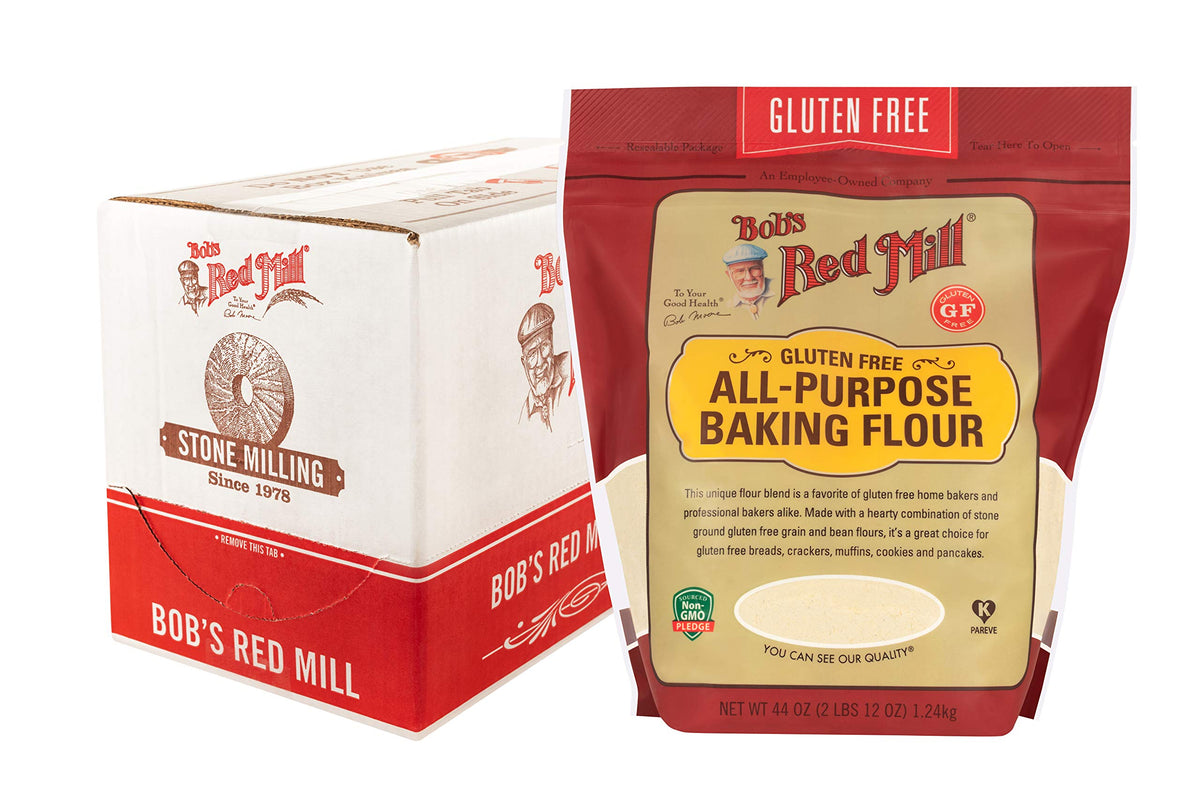 Bob's Red Mill Gluten Free All-Purpose Baking Flour, 44oz (Pack of 4) - Vegan, Kosher