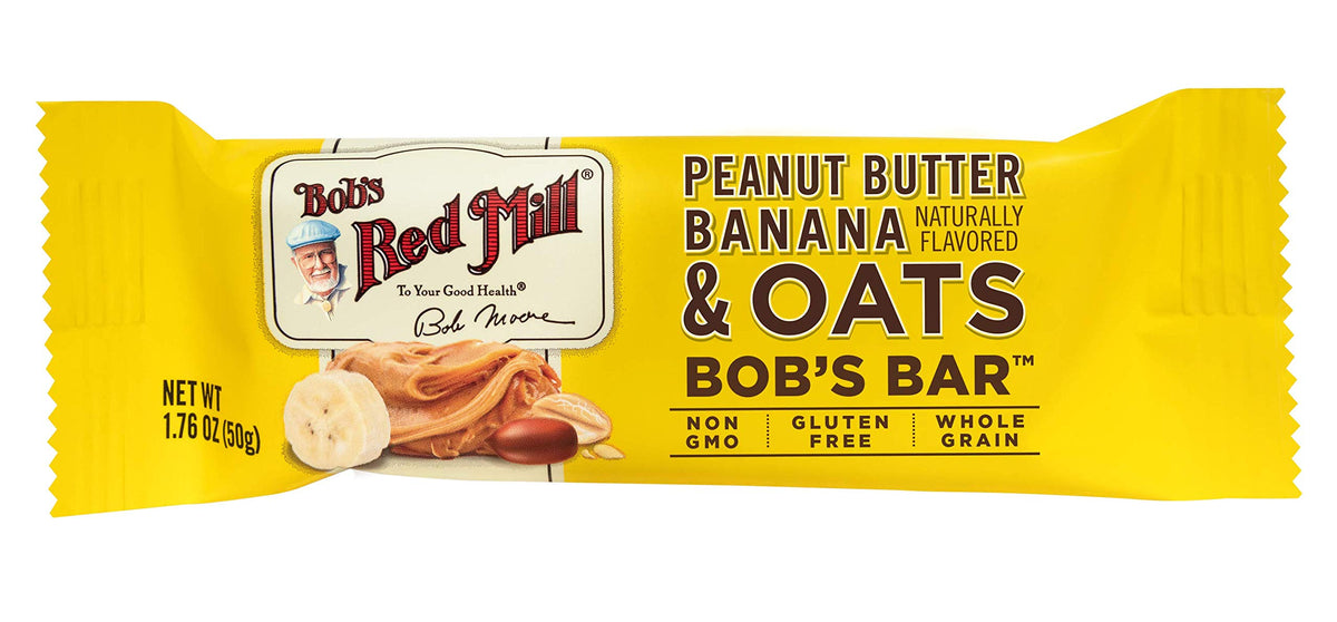 Bob's Red Mill 12pk Peanut Butter Banana & Oats Bar – Gluten Free, Non-GMO, Kosher
