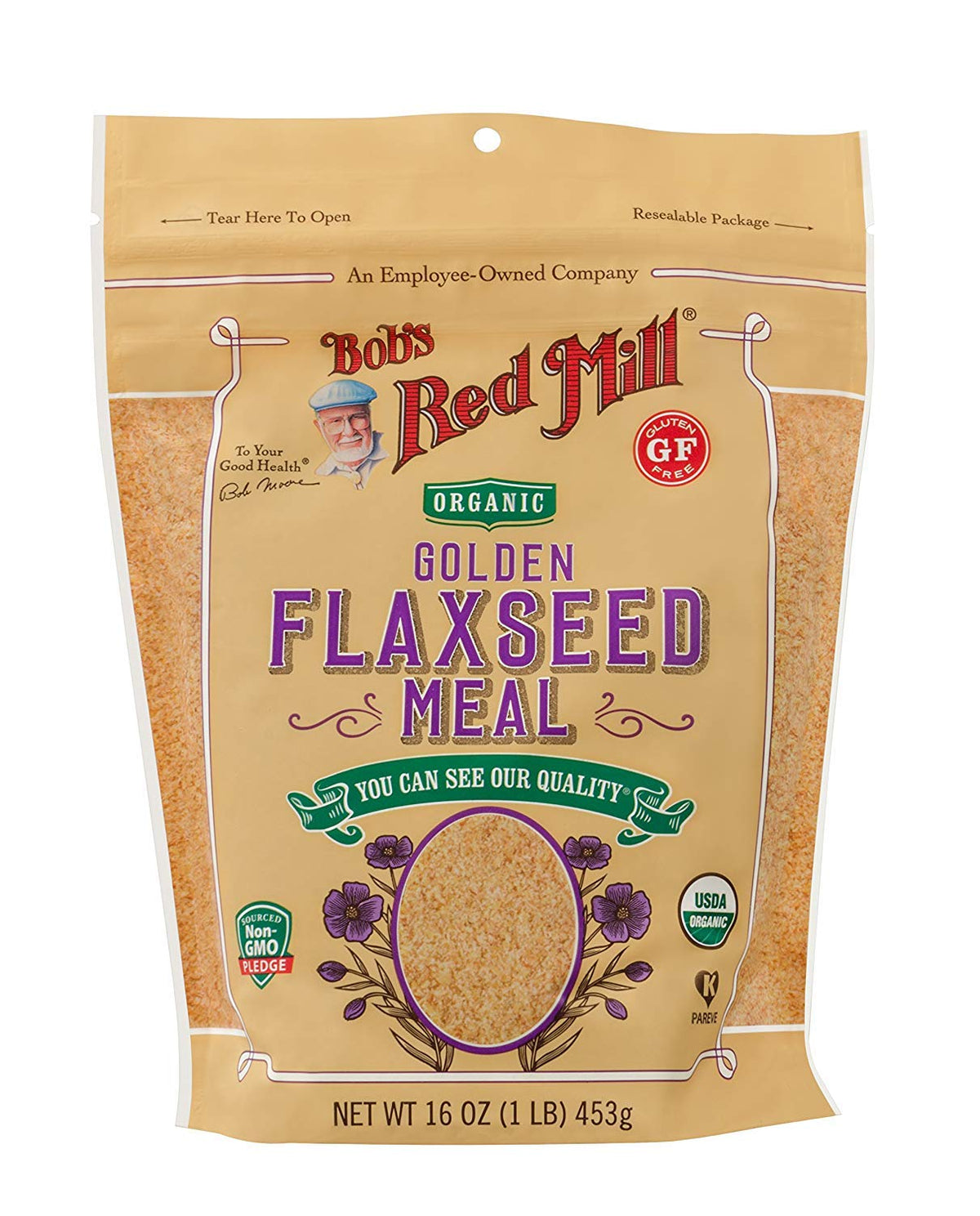 Bob's Red Mill Golden Flaxseed Meal, 16 oz, 2-Pack