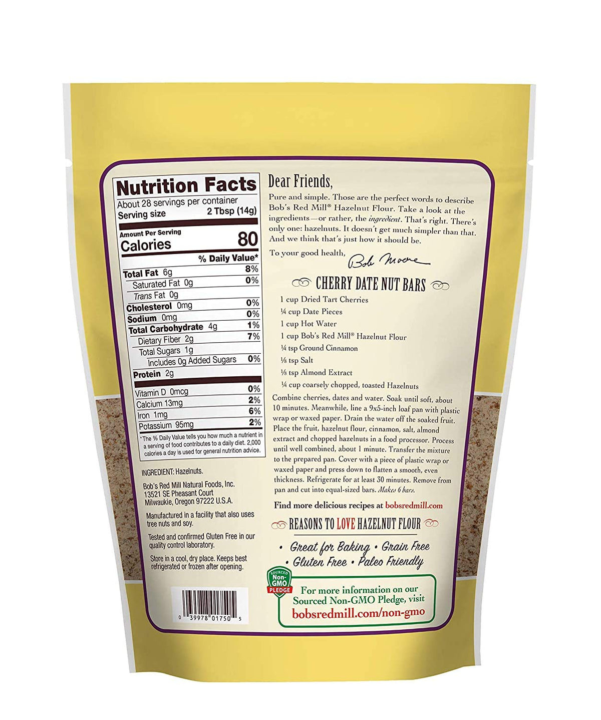 Bob's Red Mill Hazelnut Flour - 14 oz (Pack of 2) | Paleo, Keto & Gluten-Free Baking