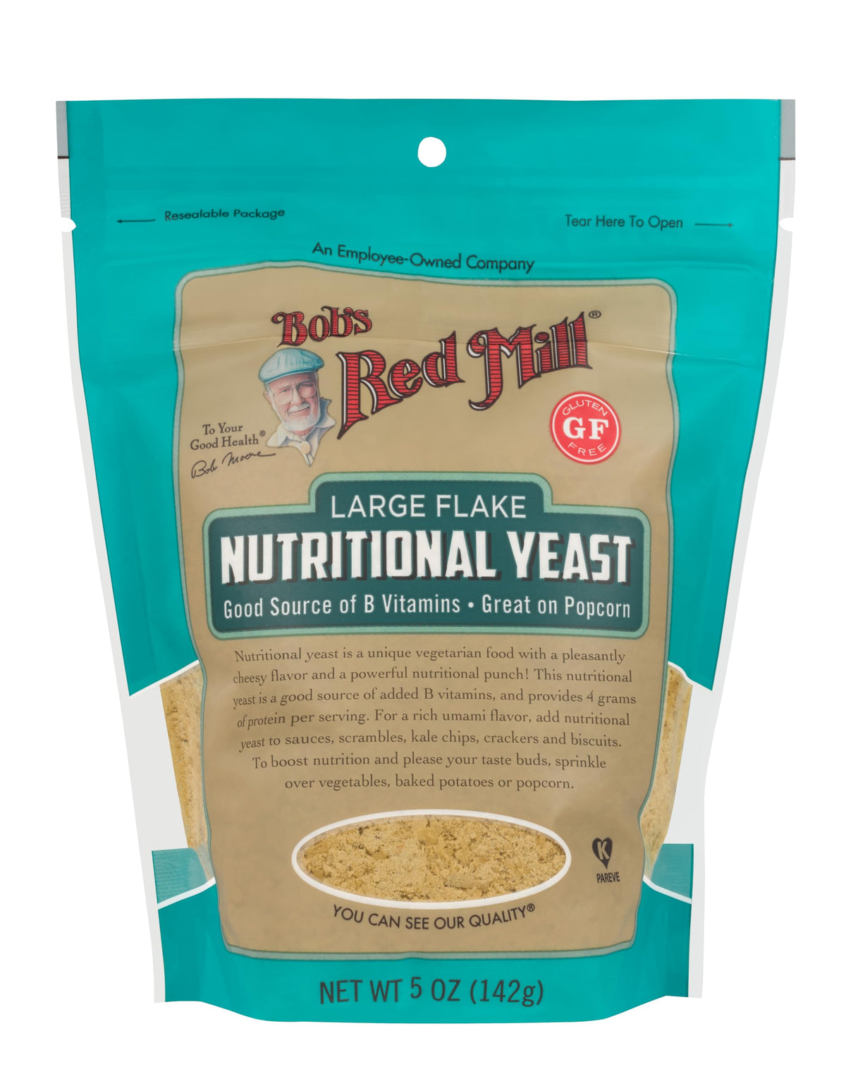 Bob's Red Mill Nutritional Yeast, 5oz (Pack of 4) – Vegan, Kosher, Paleo Friendly
