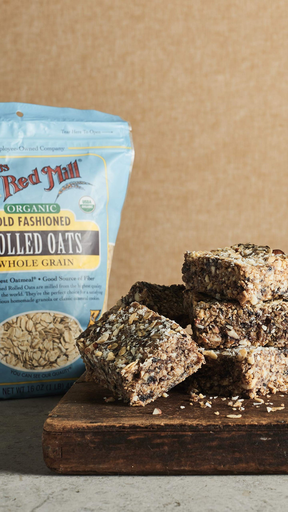 Bob's Red Mill Organic Old Fashioned Oats – 4x32oz, Non-GMO, Whole Grain
