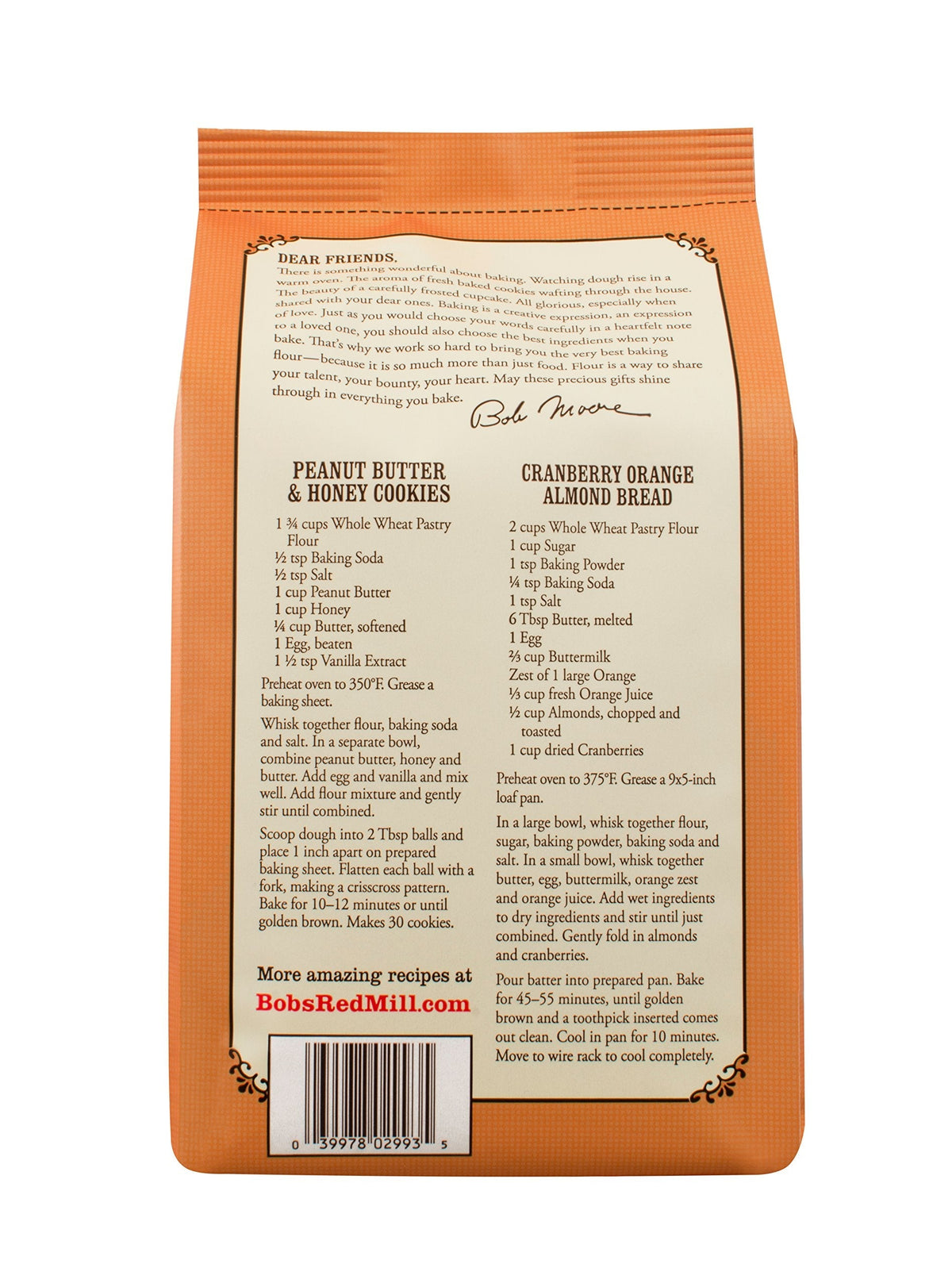 Bob's Red Mill Organic Pastry Flour, Whole Wheat – Tender Pastries, 5 lb