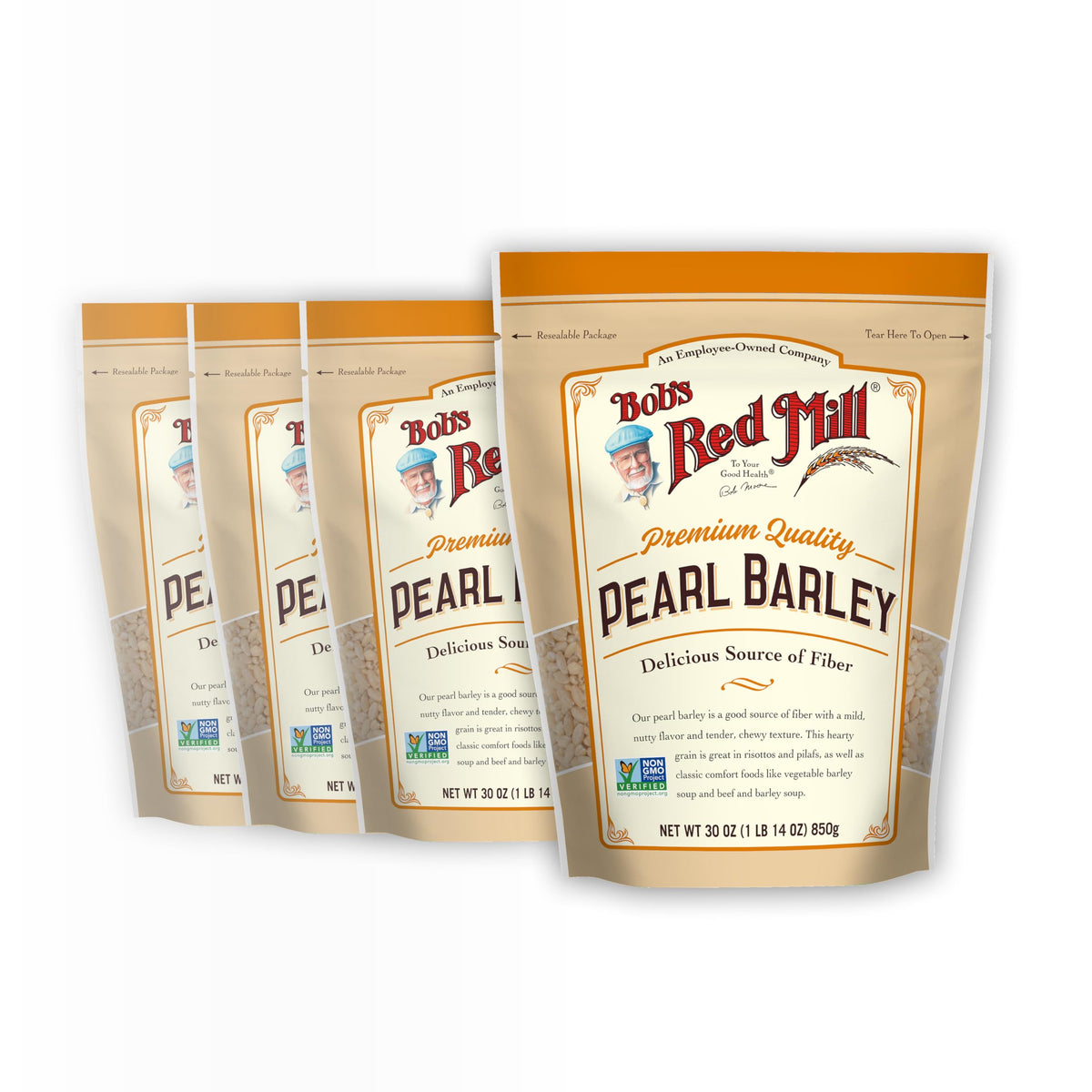 Bob's Red Mill Pearl Barley, 30oz (Pack of 4) – Non-GMO, Vegan, Kosher