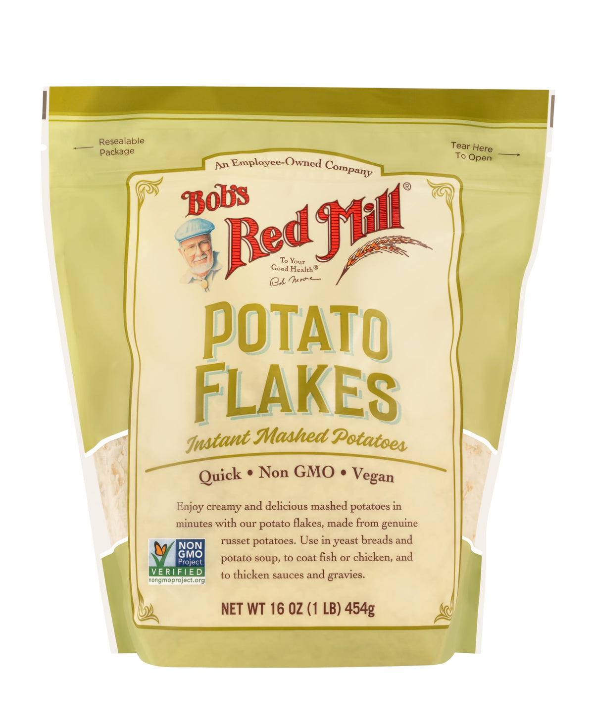 Bob's Red Mill Potato Flakes 16 oz Pack of 4 Non-GMO Vegan Kosher