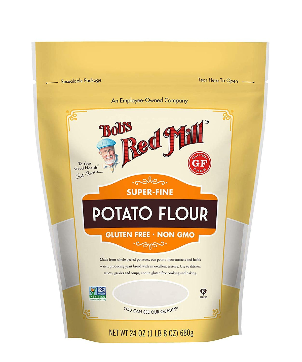 Bob's Red Mill Potato Flour 24oz (3-Pack) – Gluten Free, Grain Free, Single-Ingredient