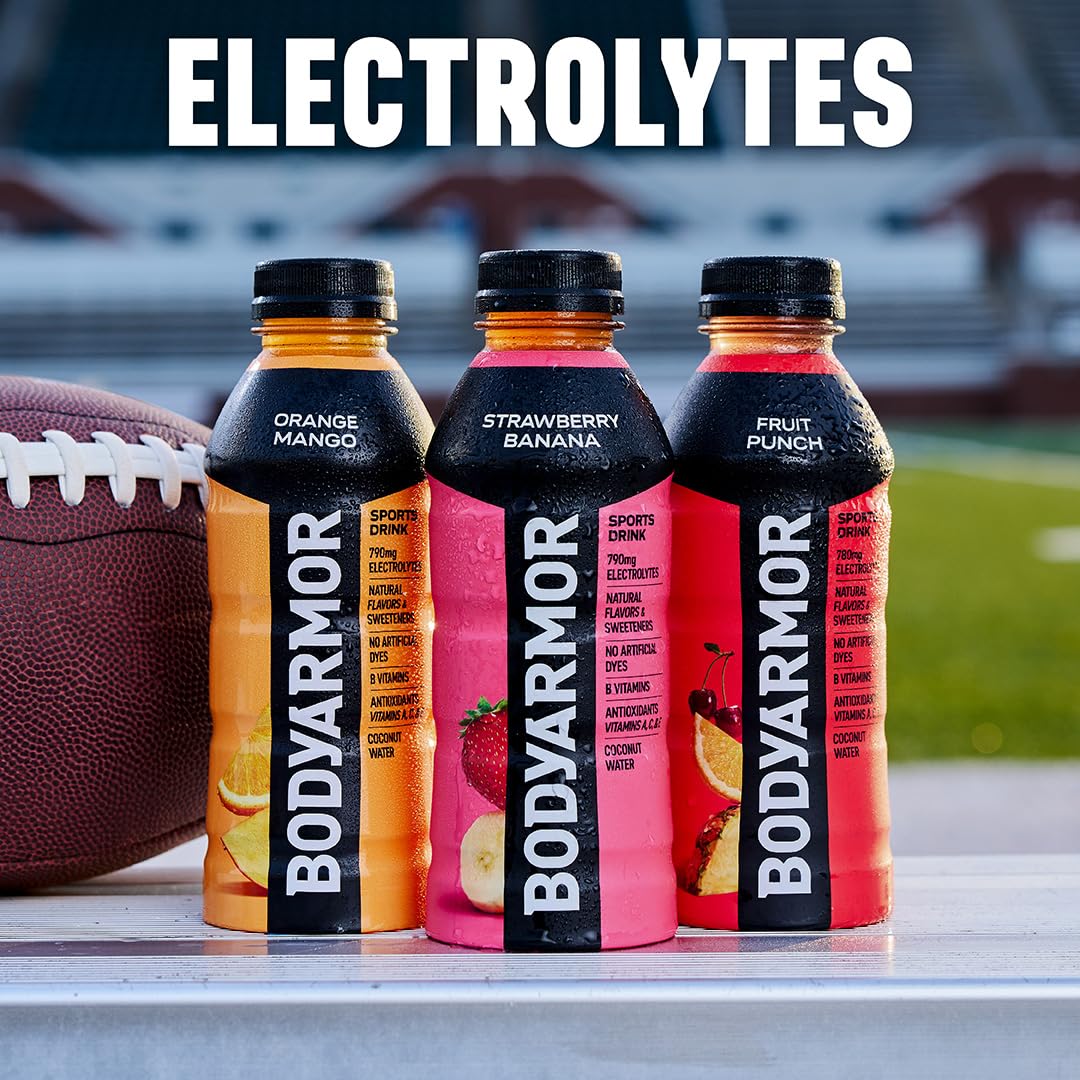 BODYARMOR Strawberry Banana Sports Drink — Coconut Water Hydration (28oz, 15 Pack)