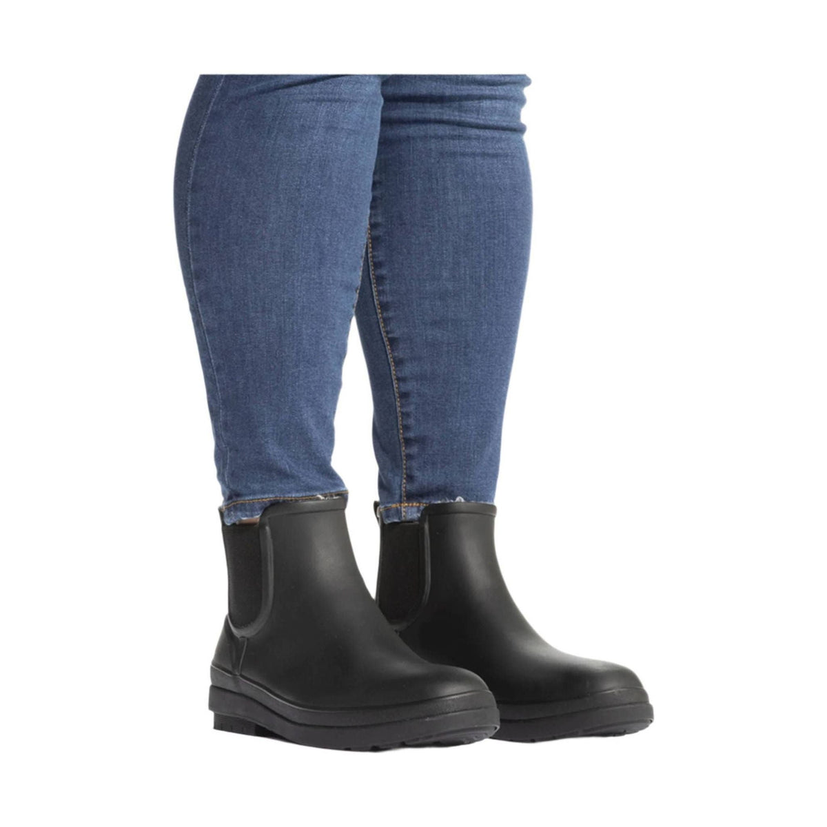 Bogs Women's Amanda II Chelsea Slip On Rain Boot - Black