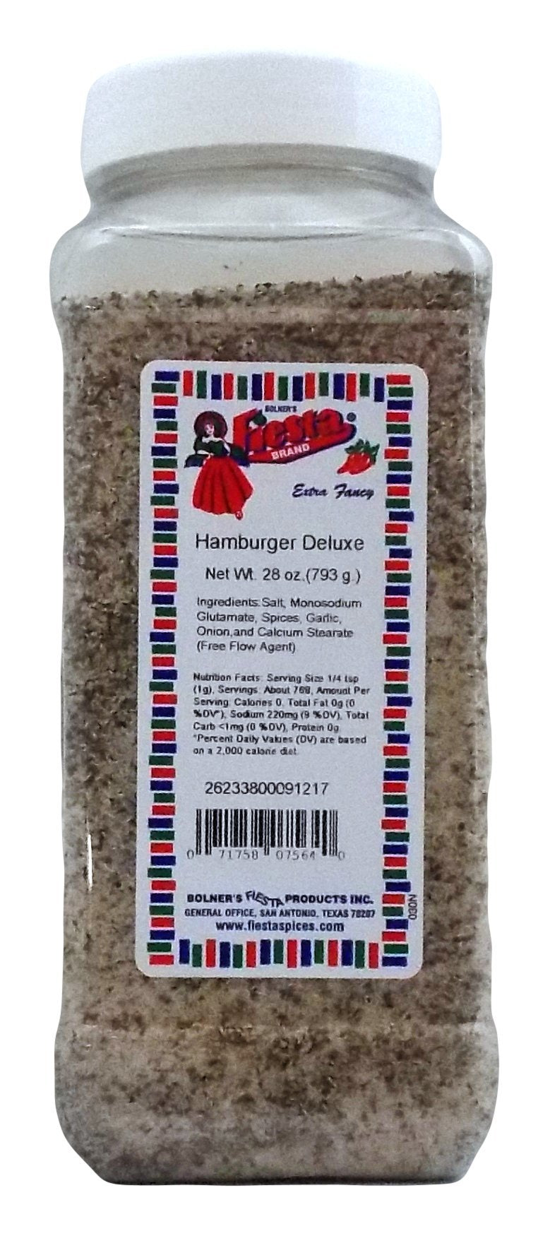 Bolner's Fiesta Extra Fancy Hamburger Deluxe Seasoning Mix – 28 Oz