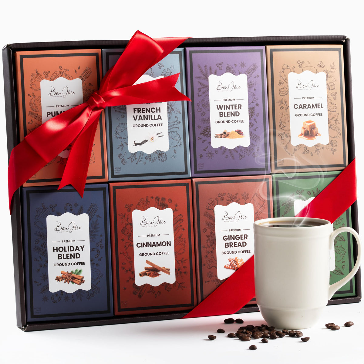 BonJoie Coffee Gifts Set — Ground Coffee Sampler for Women & Men