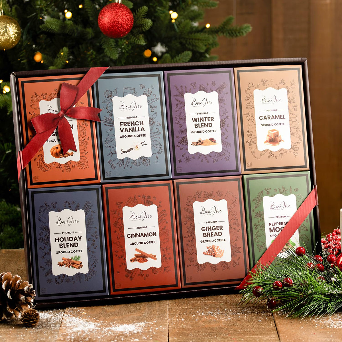 BonJoie Coffee Gifts Set — Ground Coffee Sampler for Women & Men