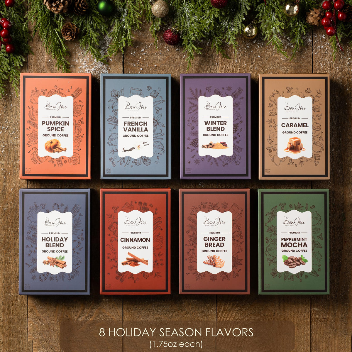 BonJoie Coffee Gifts Set — Ground Coffee Sampler for Women & Men