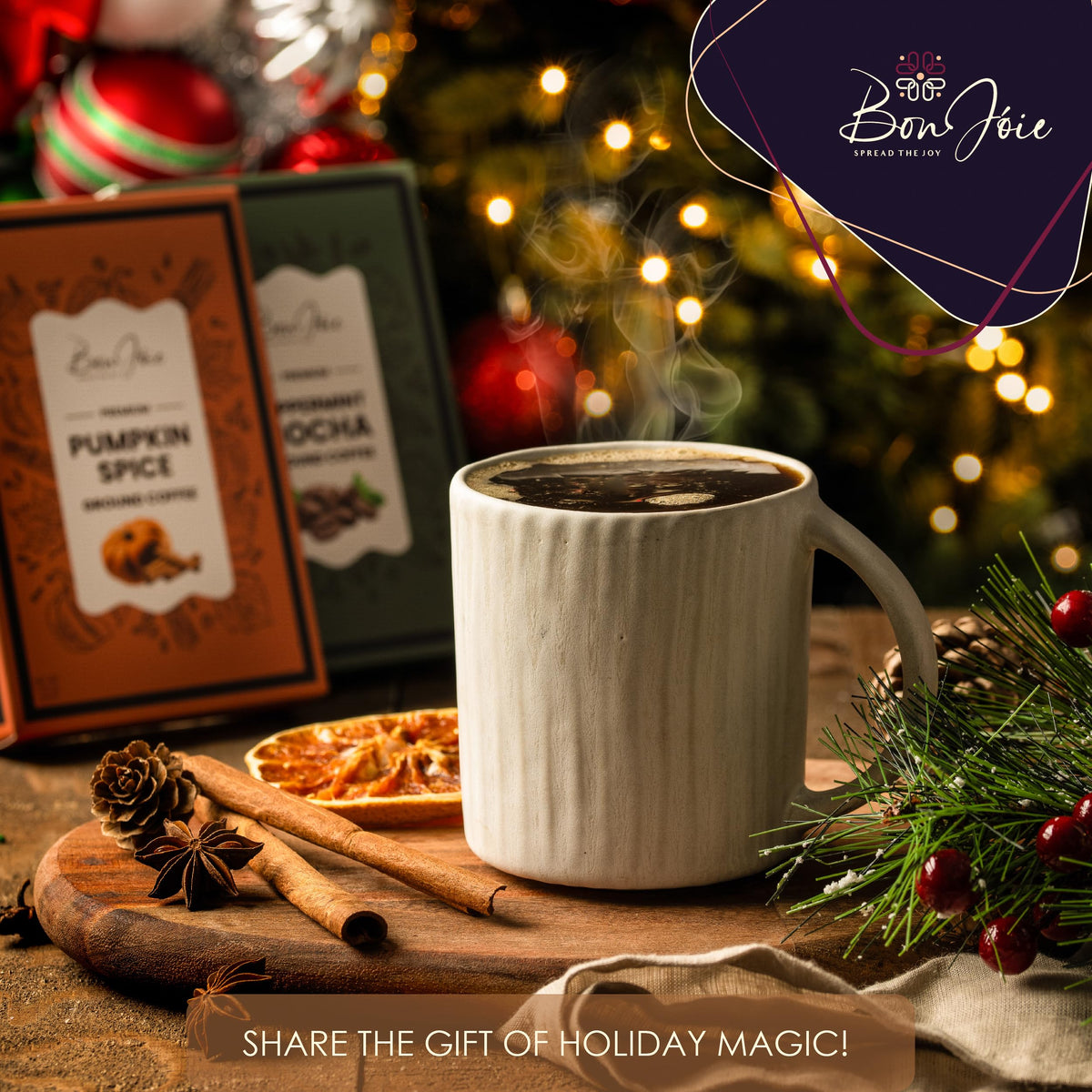 BonJoie Coffee Gifts Set — Ground Coffee Sampler for Women & Men