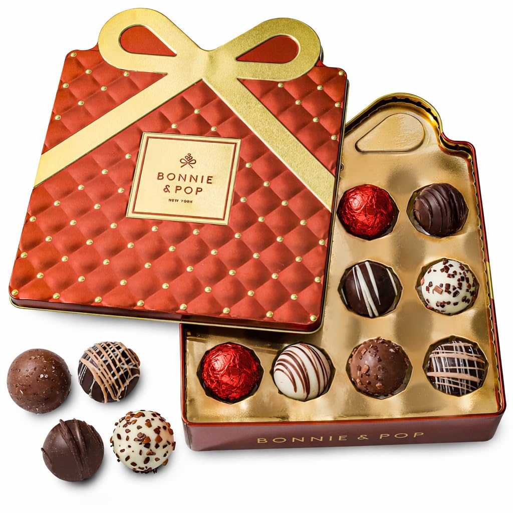 Bonnie & Pop Chocolate Gift Basket — Gourmet Truffles in an Elegant Tin