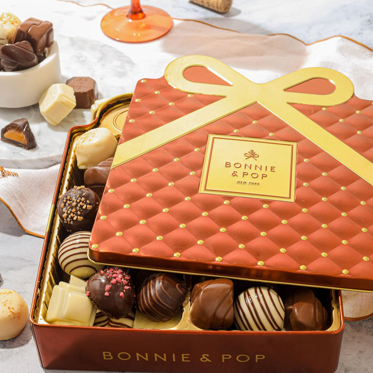 Bonnie and Pop Mothers Day Chocolate Gift Basket – Gourmet Belgian Truffles