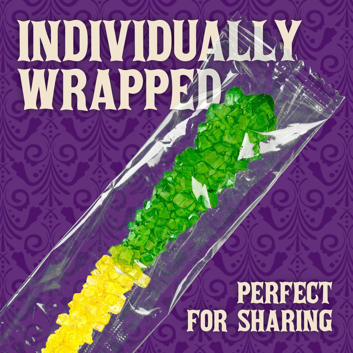 Boone's Mill Rocksicles - 36 Extra Large Rock Candy Sticks, Assorted Double Flavors
