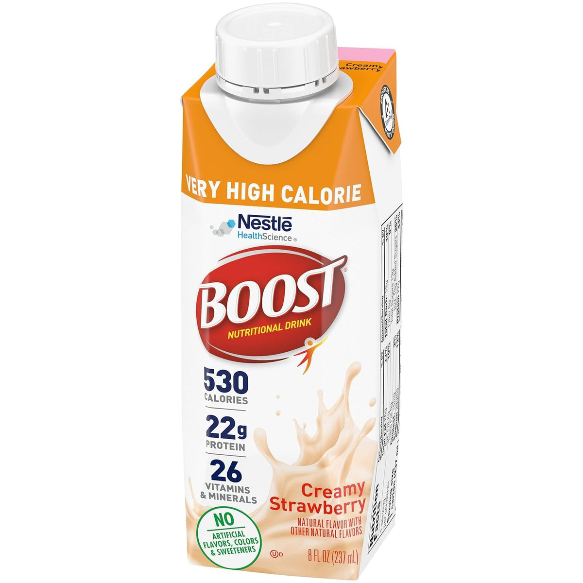 BOOST Very High Calorie Nutritional Drink – Very Vanilla, 8 fl oz, Pack of 6