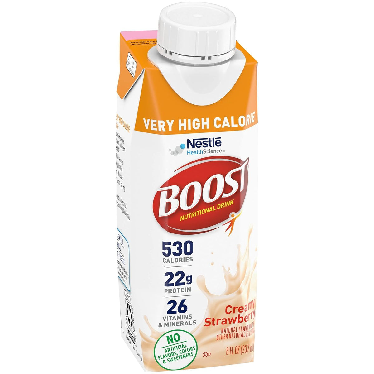BOOST Very High Calorie Nutritional Drink – Very Vanilla, 8 fl oz, Pack of 6