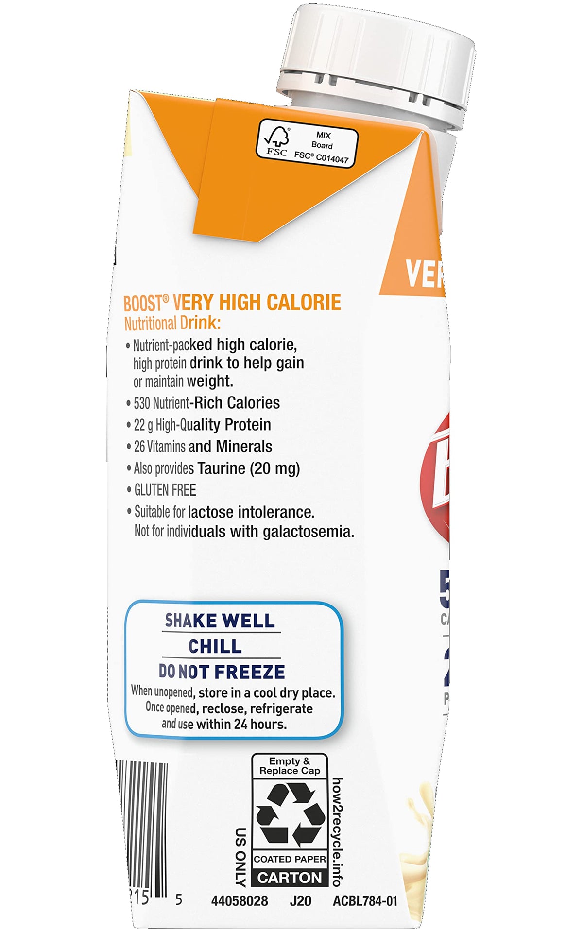Boost Very High Calorie Nutritional Drink – Vanilla, 8 fl oz (6 Pack)
