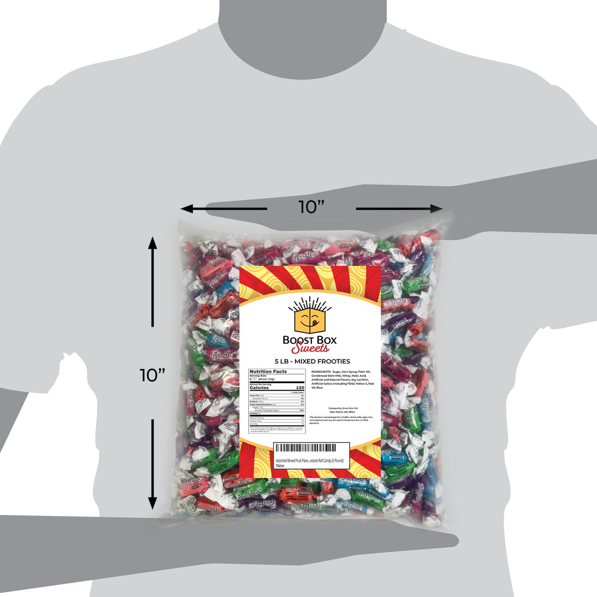 BoostBox Tootsie Frooties Candy Bulk (5 lb) – Assorted Fruit Flavors