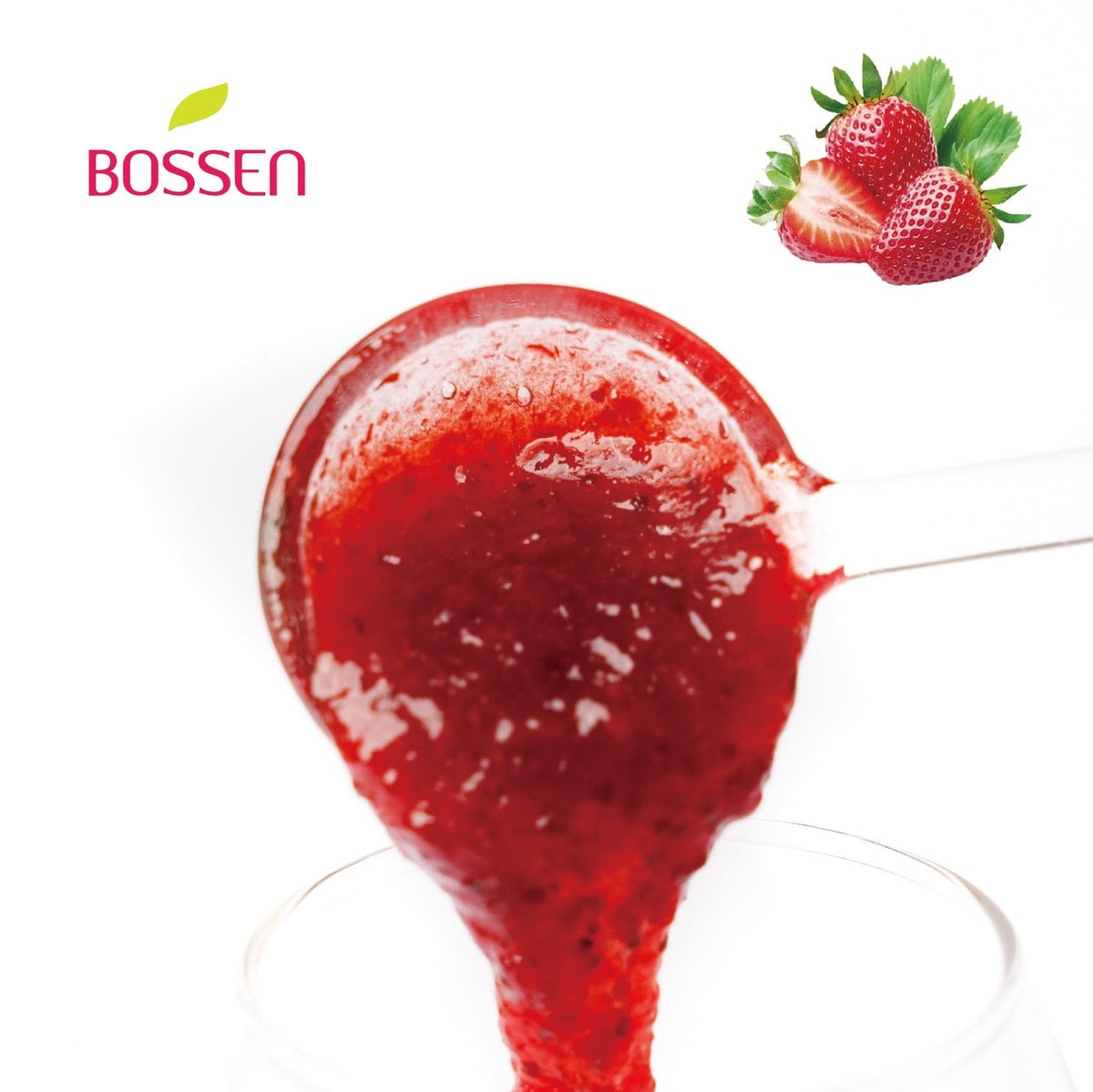 Bossen Concentrated Strawberry Syrup 5.5 lb – Ideal for Drinks, Desserts & Bubble Tea