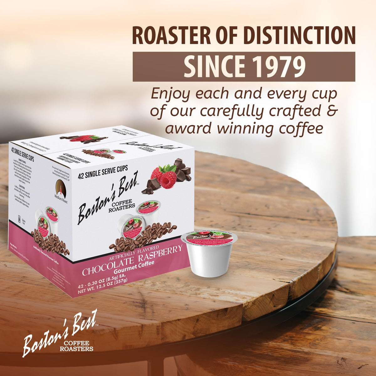 Boston’s Best Chocolate Raspberry Coffee – Medium Roast, Keurig Compatible, 42 Cups