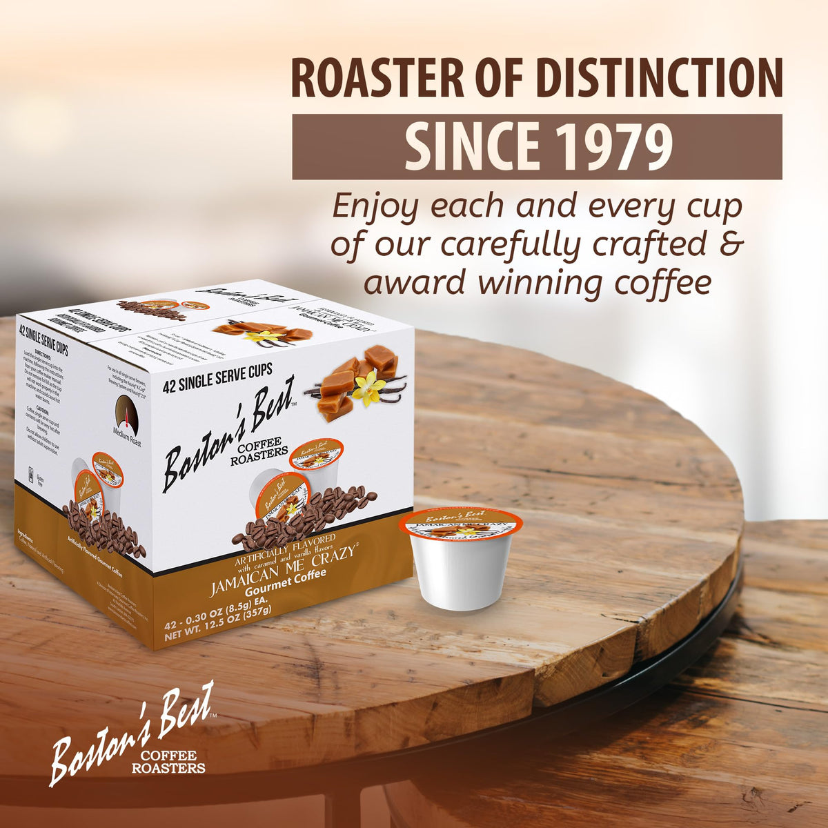 Boston’s Best Jamaican Me Crazy Flavored Coffee — Keurig Compatible, 42 Single-Serve Cups