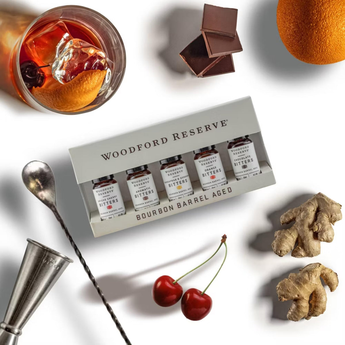 Woodford Reserve® Bitters Dram Set – Five Pack (10ml Each) | Bourbon Barrel Foods