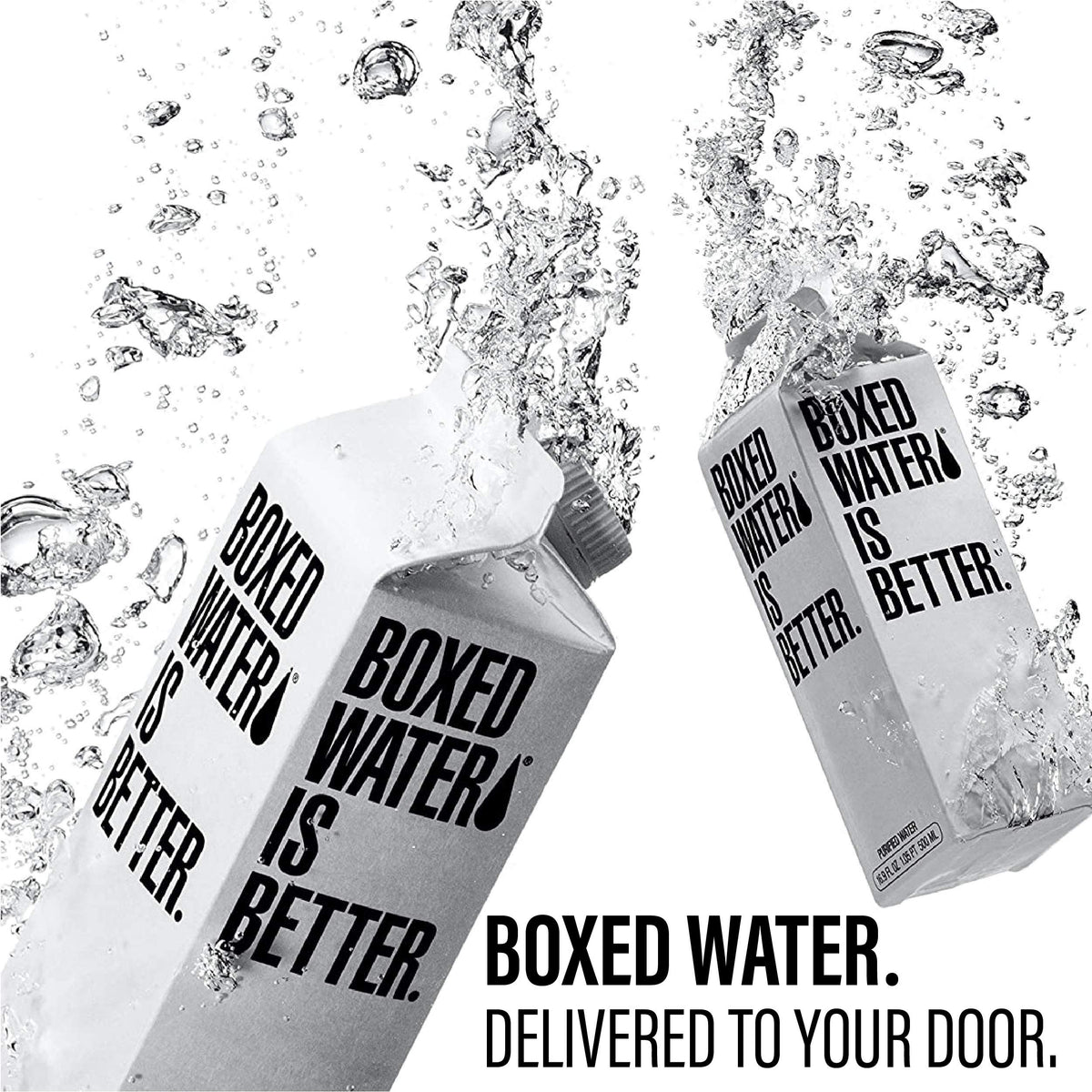Boxed Water 16.9 oz (12 Pack) – Plant-Based Cartons, BPA-Free, Refillable & Reusable
