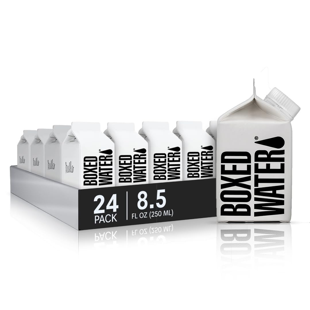 Mini Boxed Water 8.4 oz (24 Pack) – Plant-Based, BPA-Free Cartons | BOXED WATER IS BETTER