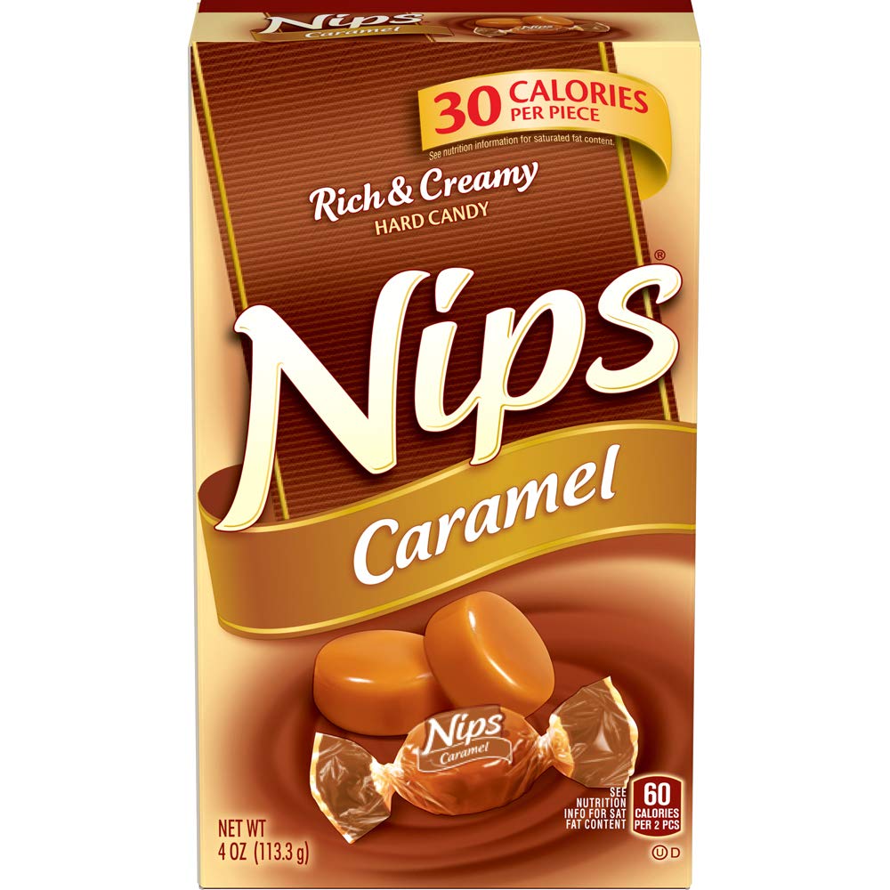 Brach's Nips Caramel Hard Candy – 12 Pack, Individually Wrapped 3.25 oz Bags