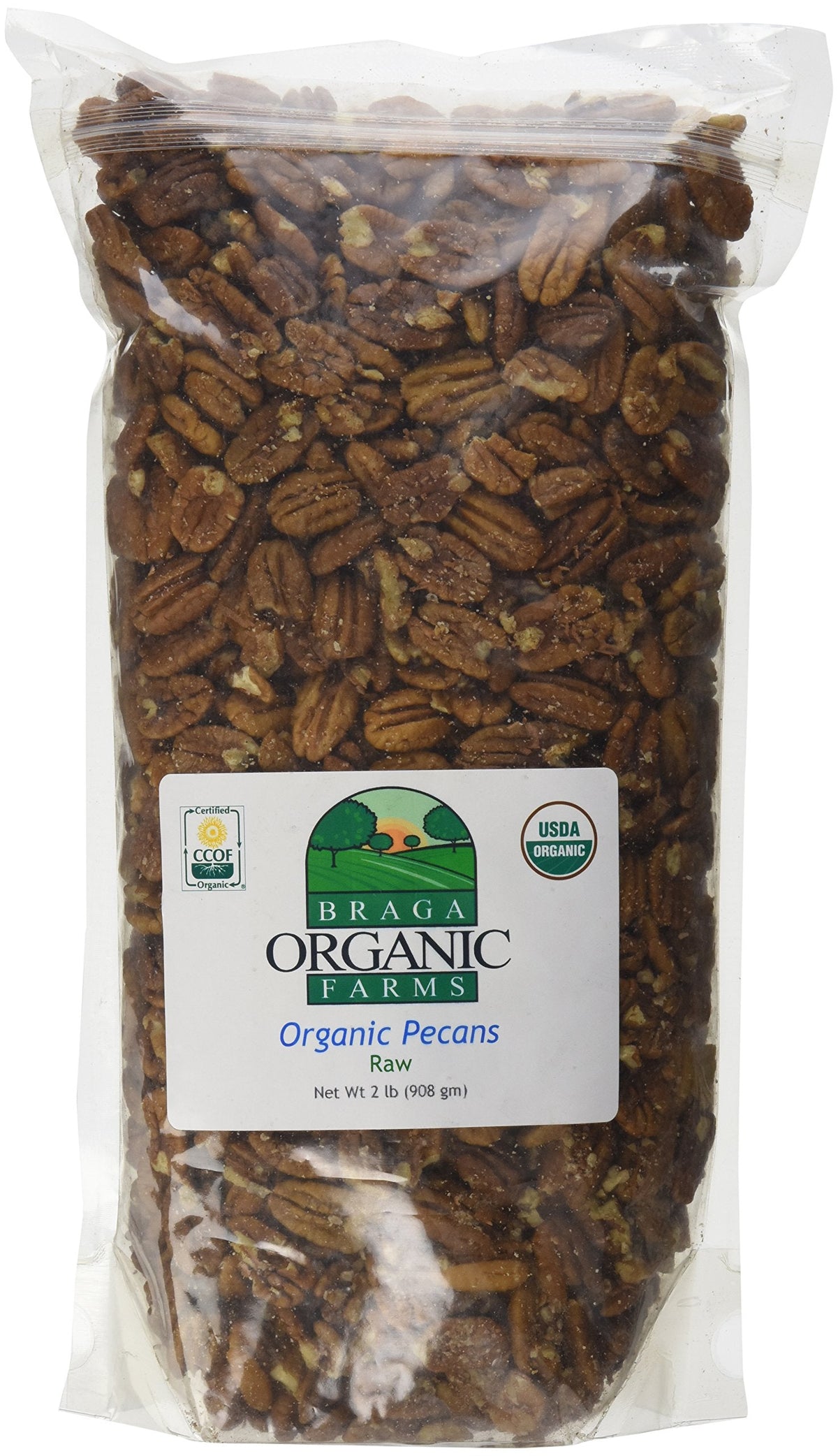 Braga Organic Farms 2 lb Organic Raw Pecans – Missouri-Grown & Fresh