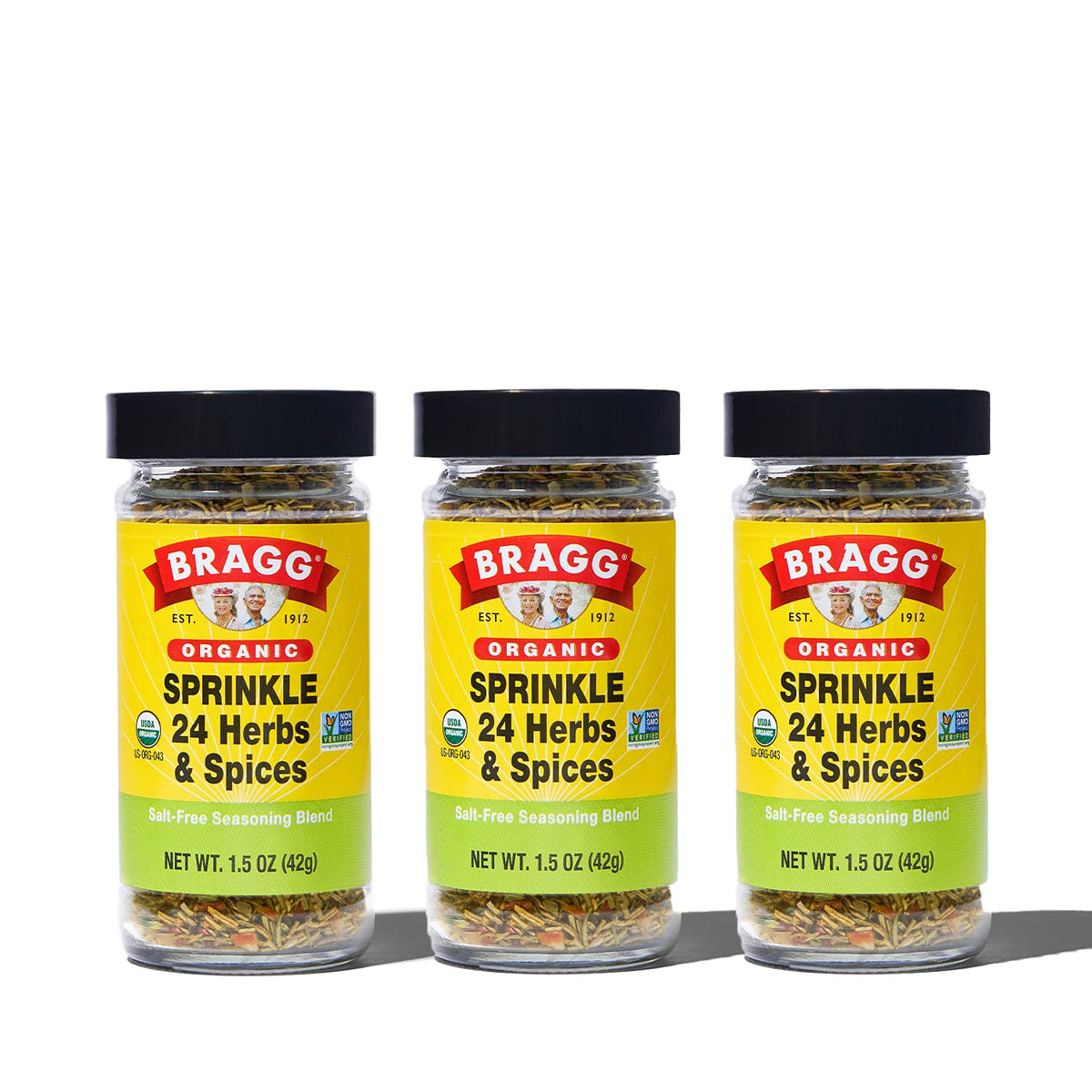 Bragg Sprinkle Herbs and Spices Seasoning - 1.5 oz Jar, 3 Pack | Flavor Boost for Everyday Cooking