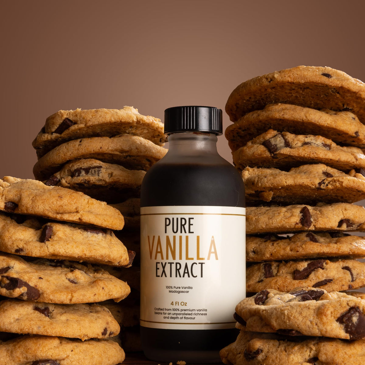 BRBON 8oz Pure Vanilla Extract | Madagascar Bourbon Vanilla Beans, Single-Origin, Non-GMO, Kosher