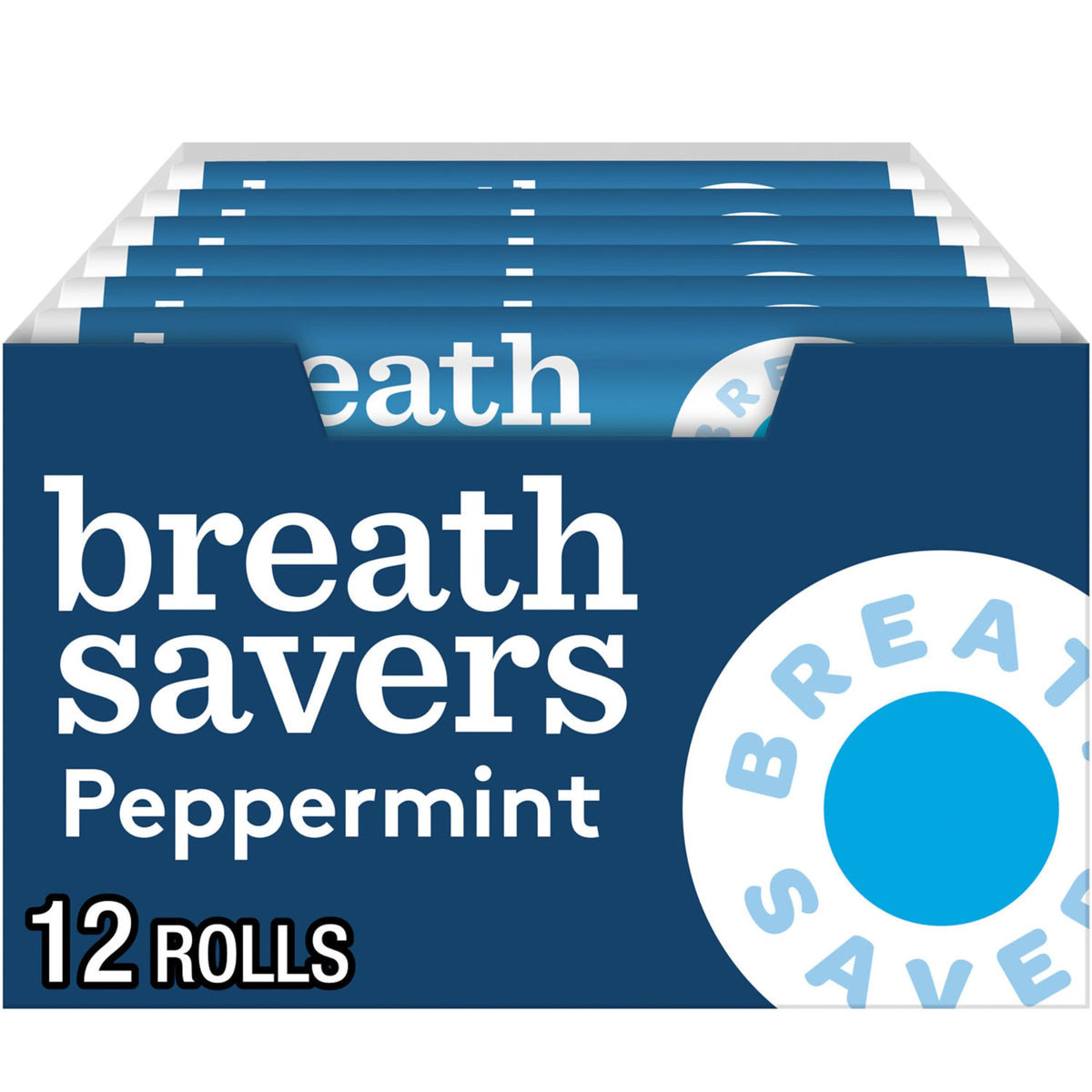 Breath Savers Peppermint Sugar Free Breath Mints – 24 Count Rolls (Two Packs)