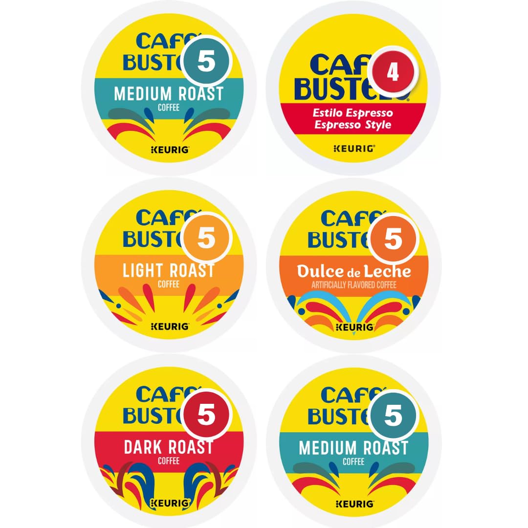 BREWANA K-Cups Variety Pack Sampler – Espresso, Dark, Medium, Light & Dulce de Leche, 24 Count