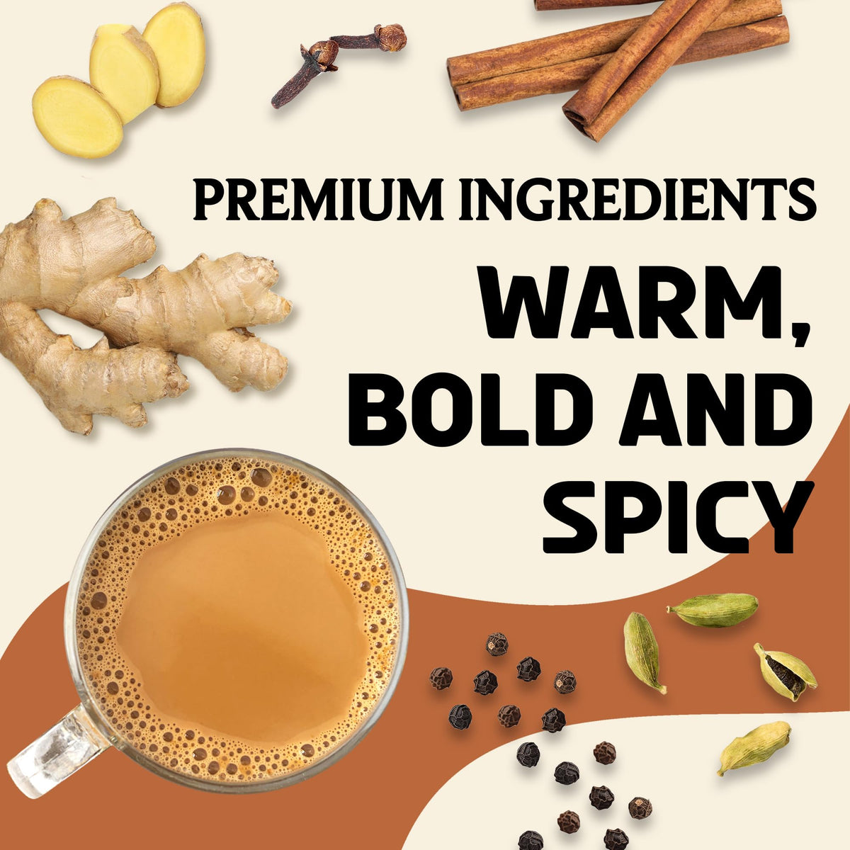 BREWIX Masala Chai Tea Loose Leaf CTC – Bold, Aromatic Spice Blend (Ginger, Cinnamon, Cardamom, Clove, Black Pepper) 8.82oz/250g | 125+ Cups