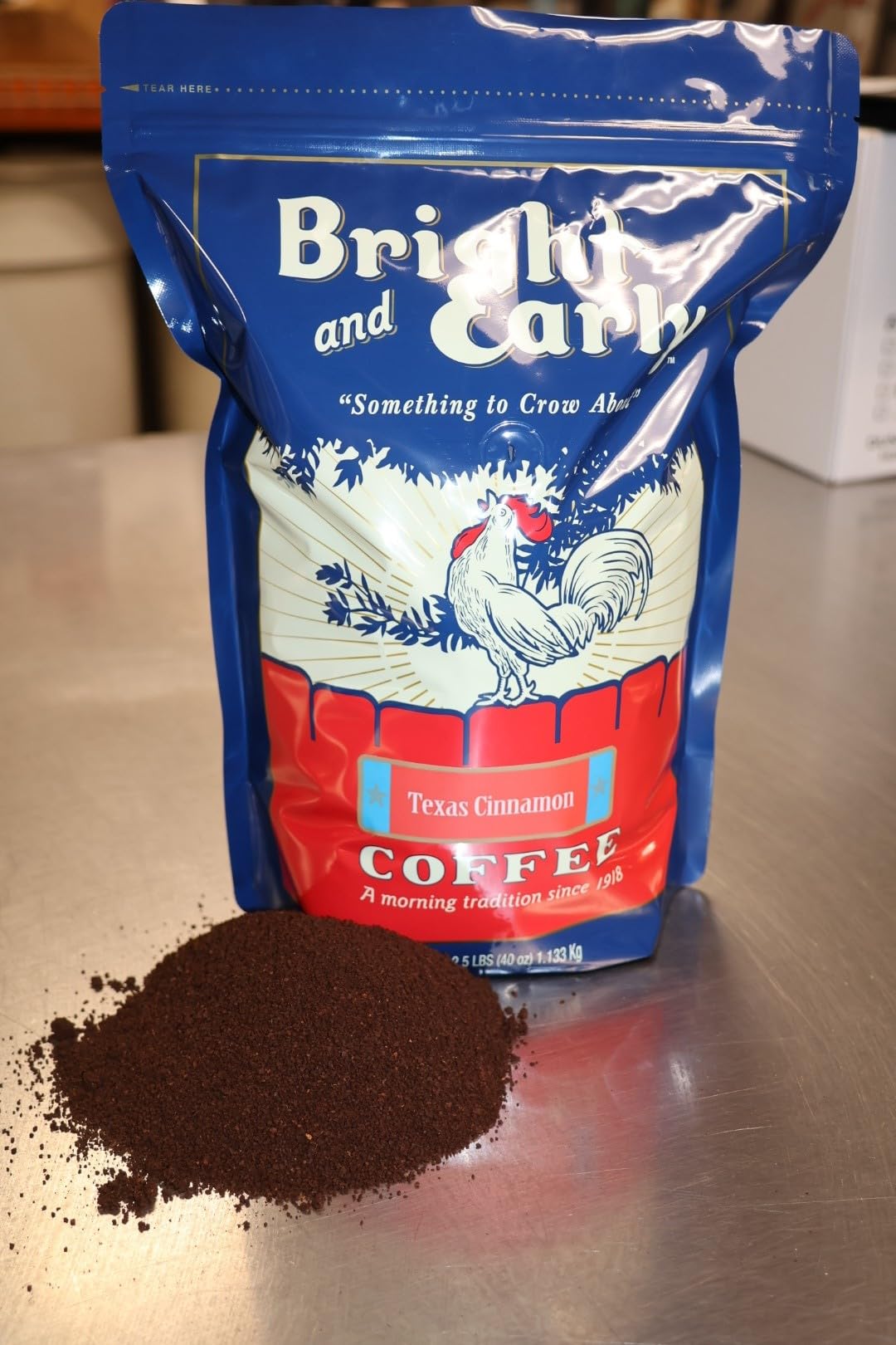 Bright and Early Texas Cinnamon Ground Coffee – 2.5 lb, Medium Roast