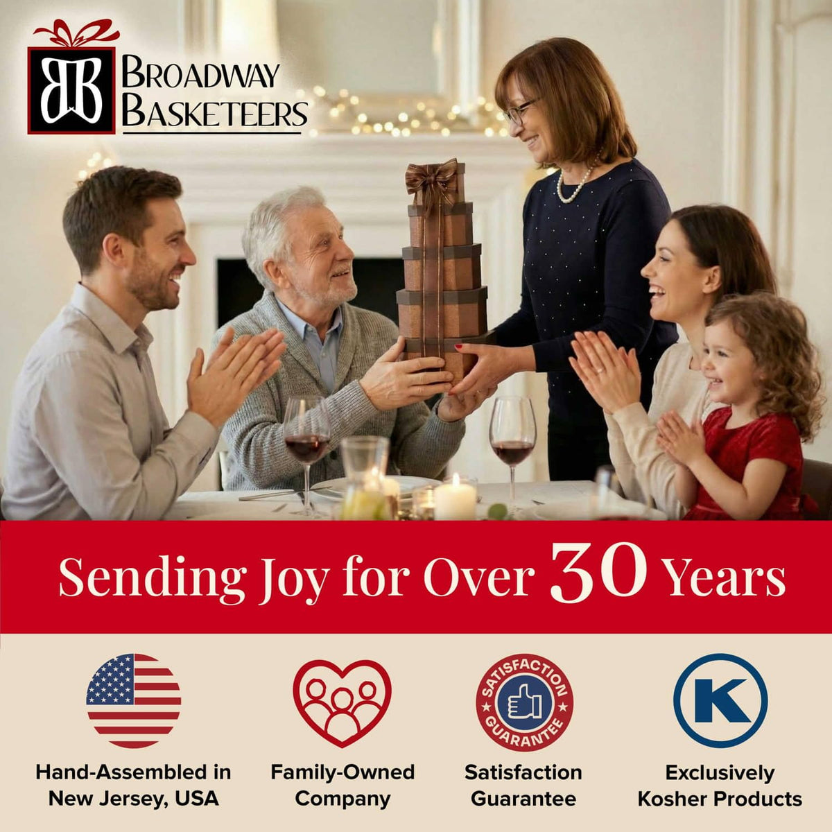 Broadway Basketeers Get Well Gift Tower – Gourmet Care Package with Cookies & Snacks