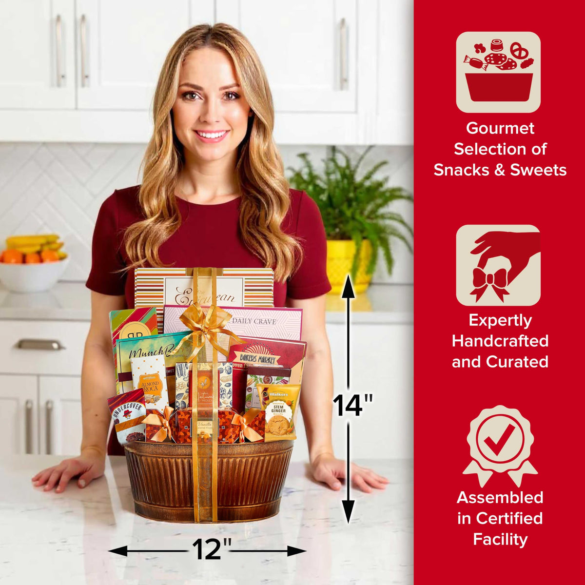 Broadway Basketeers Get Well Basket – Gourmet Care Package with Snacks & Treats